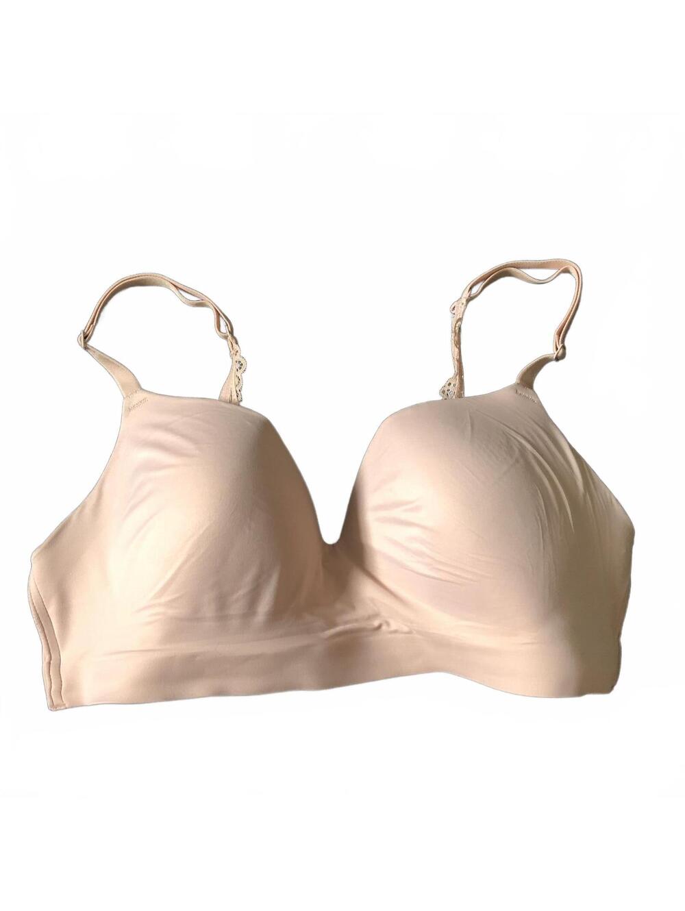 Soma Enbliss Luxe Wireless Lace J Hook Bra 36C Nude NWOT